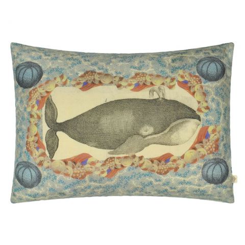 Blue Coral Delft Cushion