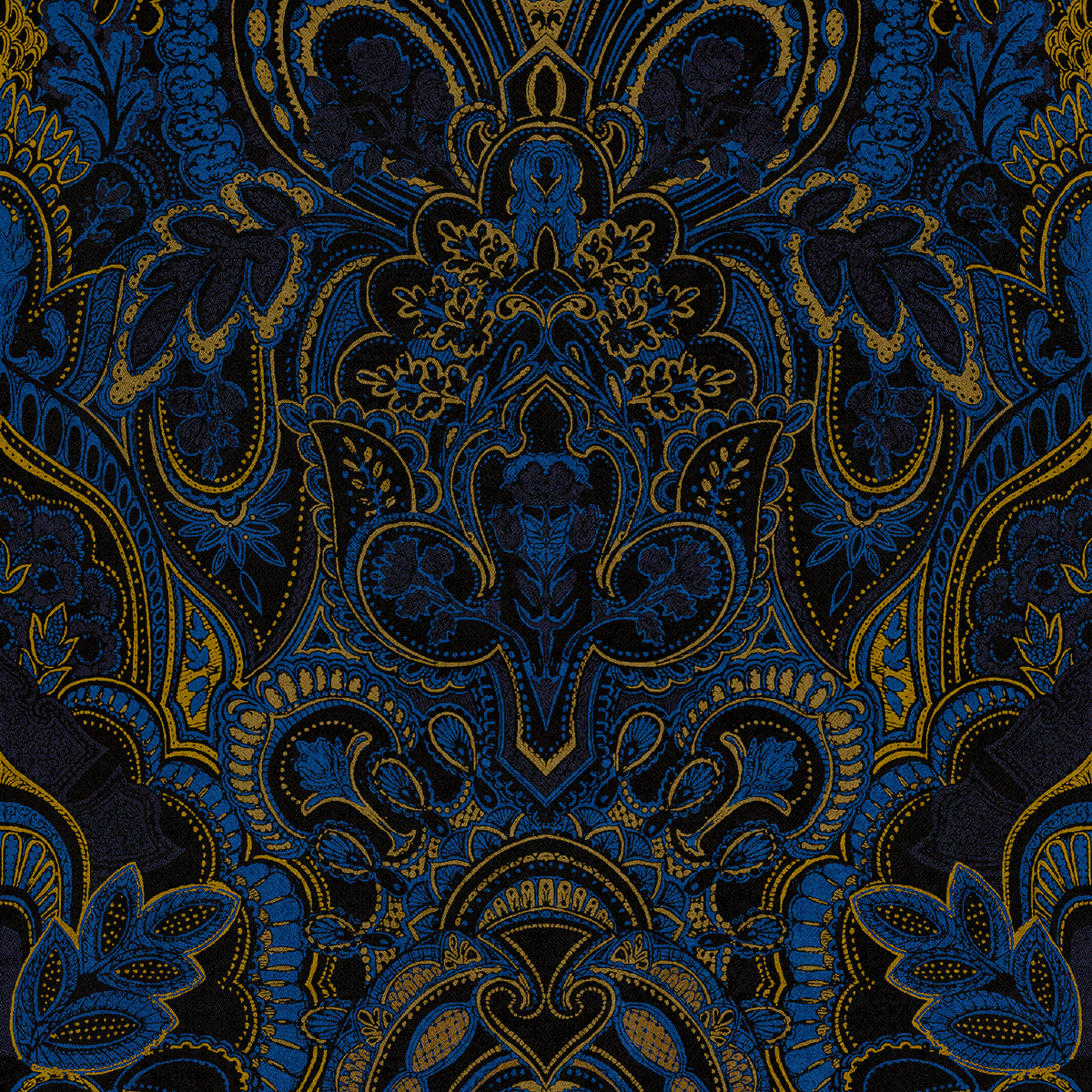 Damask Dangereuse - Oxford Blue fabric
