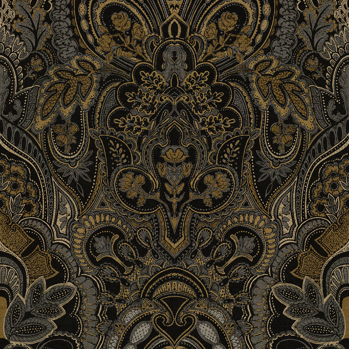 Damask Dangereuse - Anthracite fabric