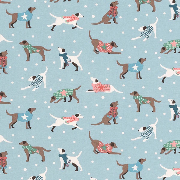 Dapper Dogs Seafoam fabric