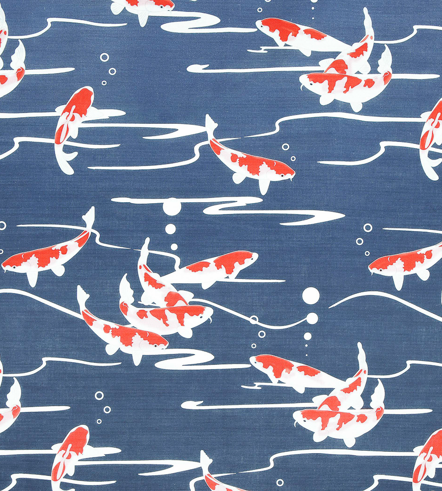 Koi Carp - Blue fabric