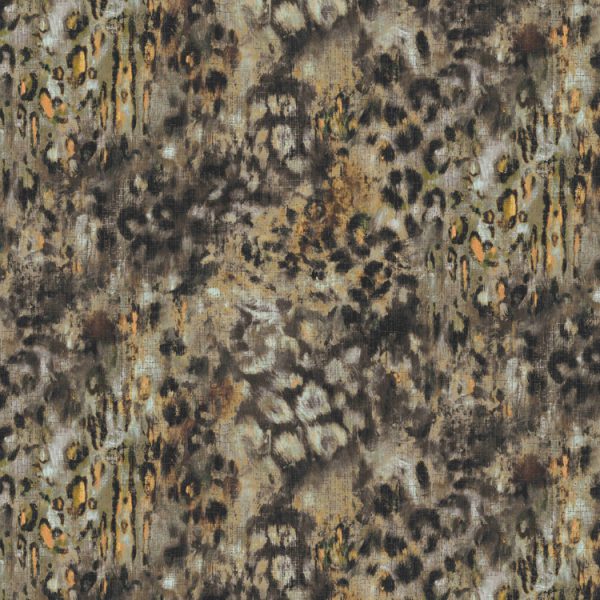 Persian Leopard - Ash Grey fabric