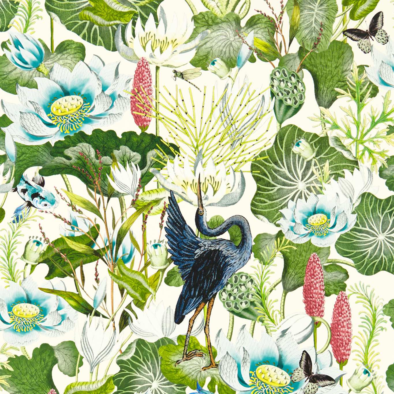 Waterlily - Ivory wallpaper