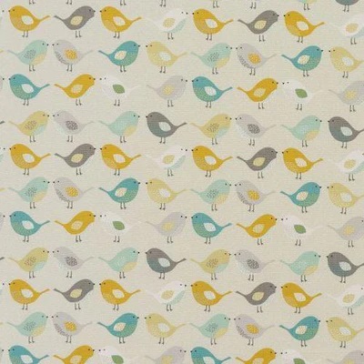 Birds Ochre fabric