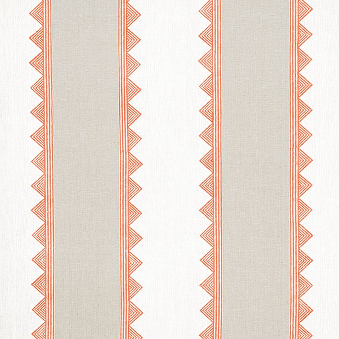 kismet Stripe Coral fabric Kismet Fabrics Thibaut