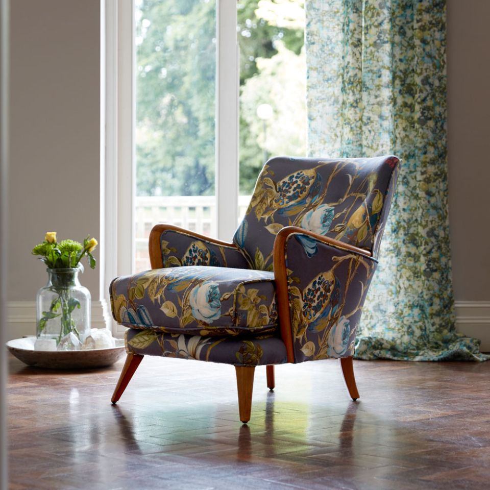 Kensington Navy fabric Verdant Edinburgh Weavers