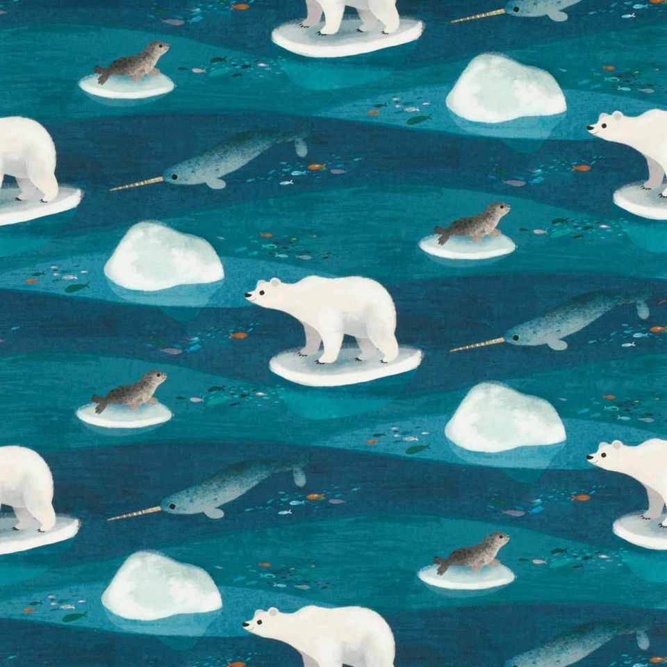 Arctic Antics 01 Fabric Picture Book Frann Preston Gannon Villa Nova
