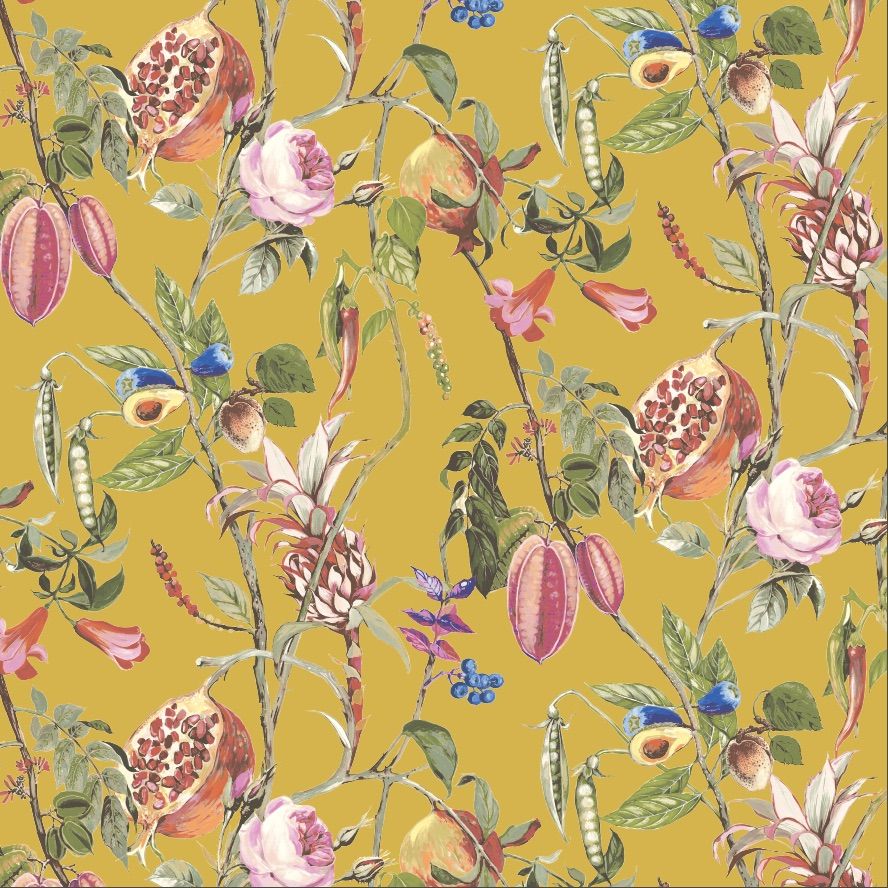 Kensington Mustard fabric Verdant Edinburgh Weavers