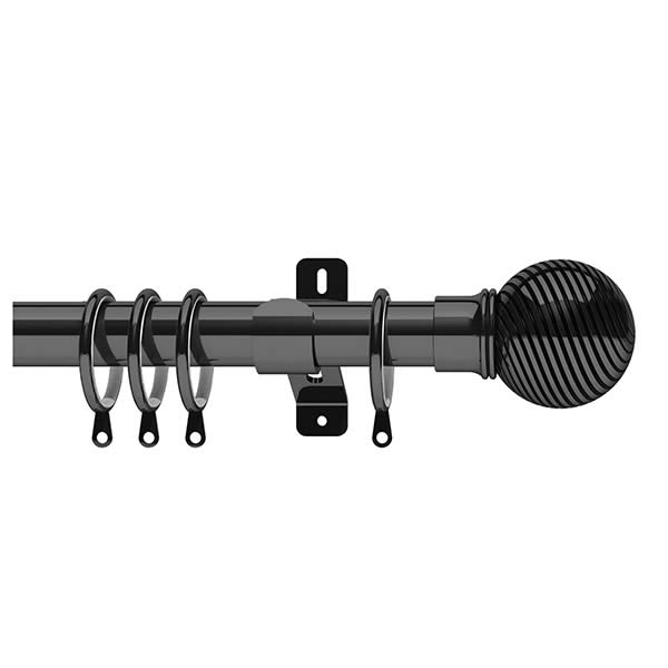 Graphite Metal Curtain Pole Kits from Graham Sanderson