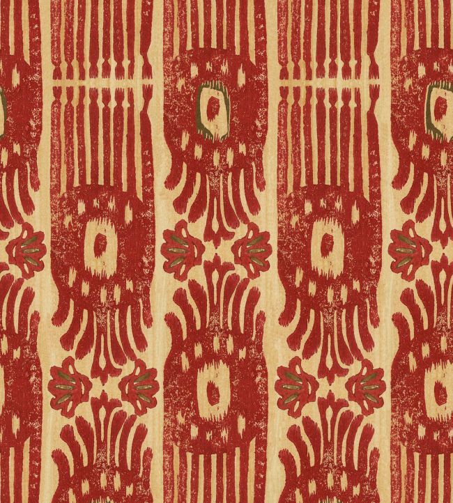 Tribal Ikat - Lava Red wallpaper